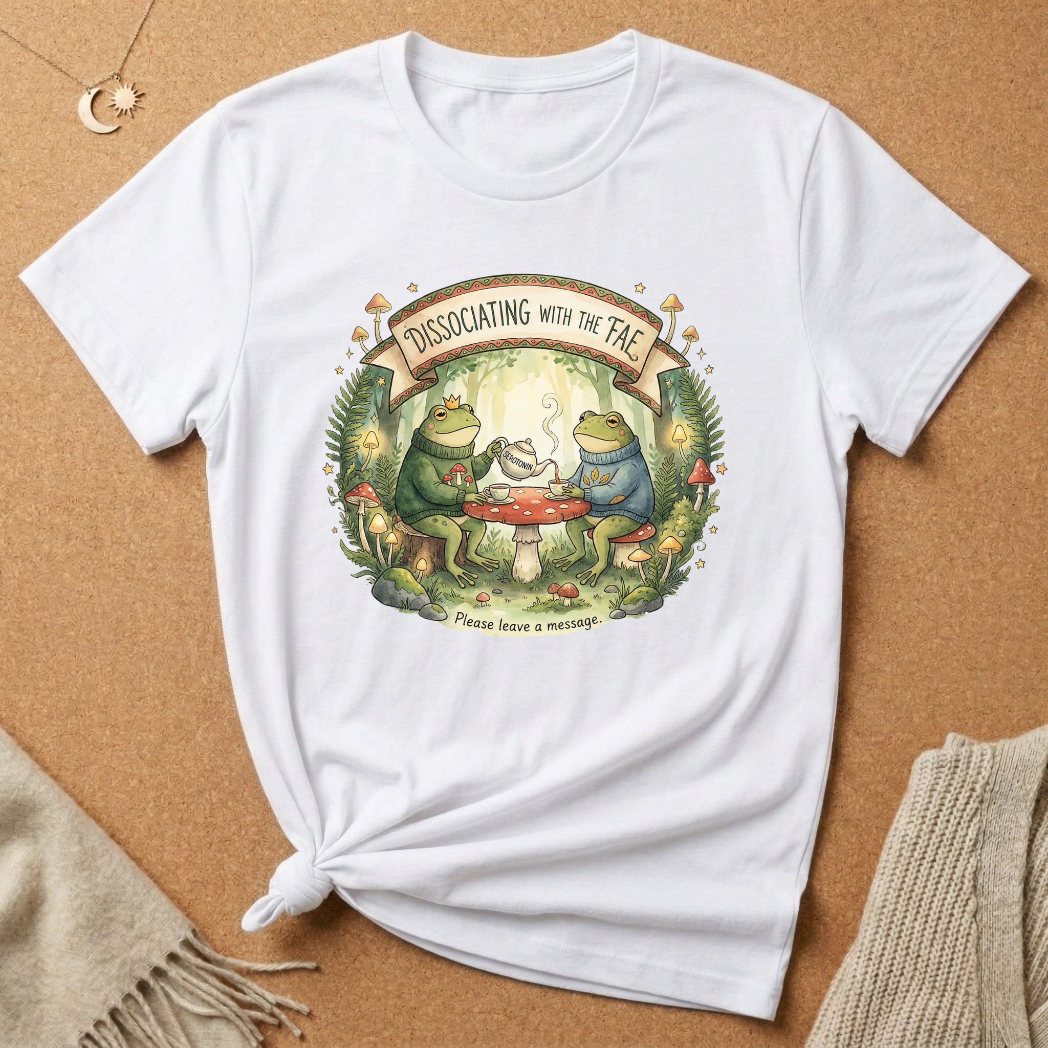 Dissociating with the Fae (Please Leave a Message) Frog Wilderkind Tee