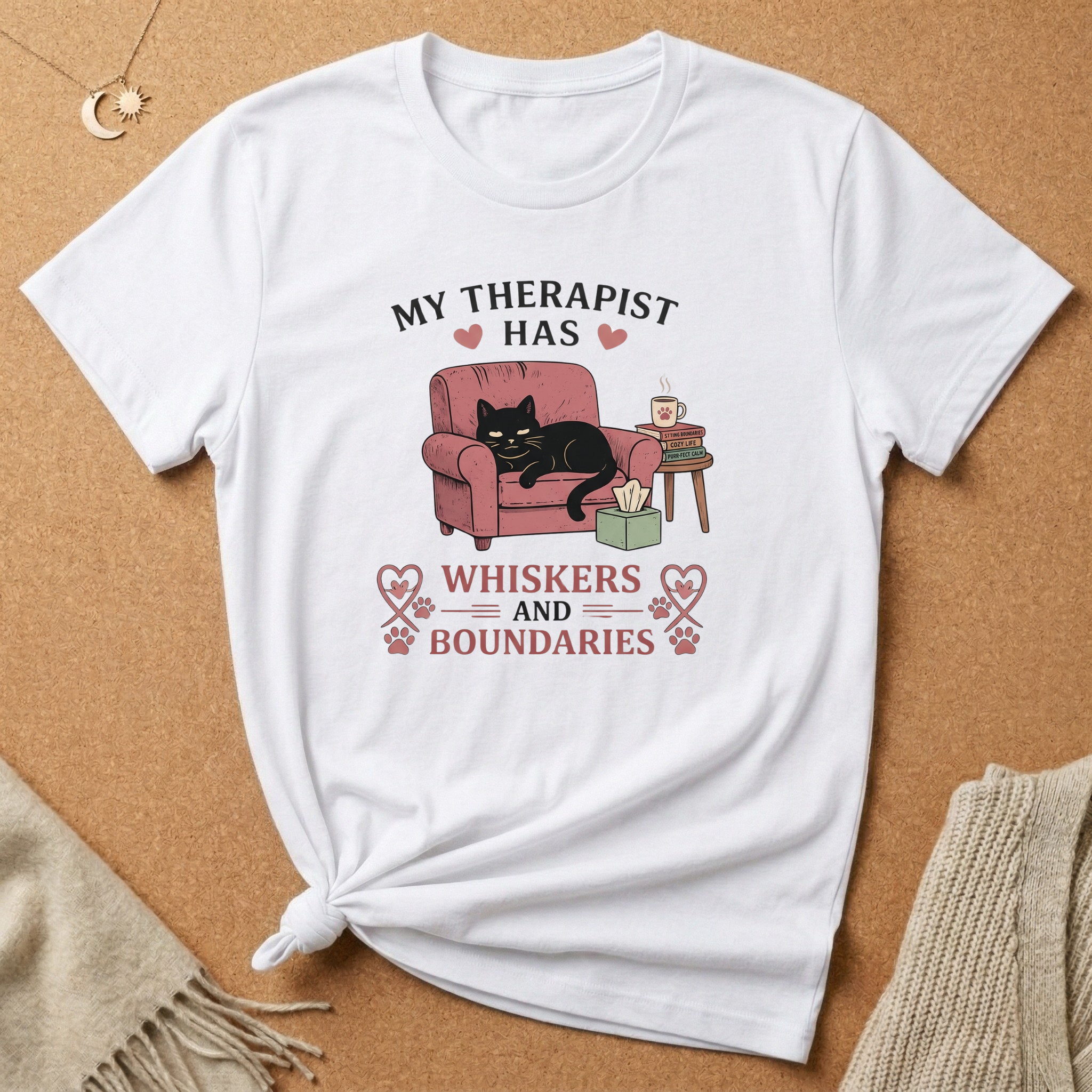 My Therapist Cat with Hearts Tee