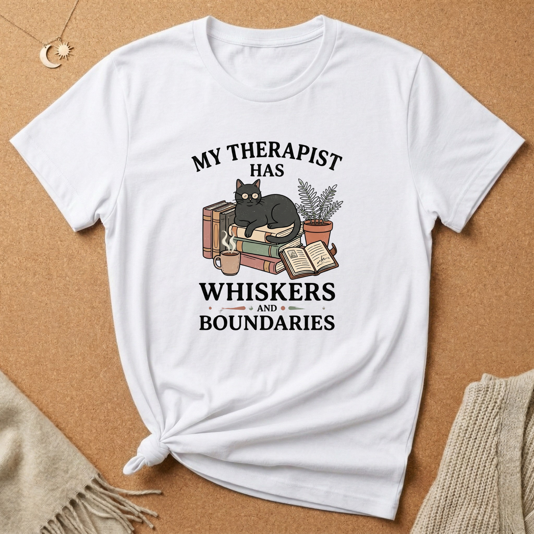 Whiskers and Boundaries Cat Tee