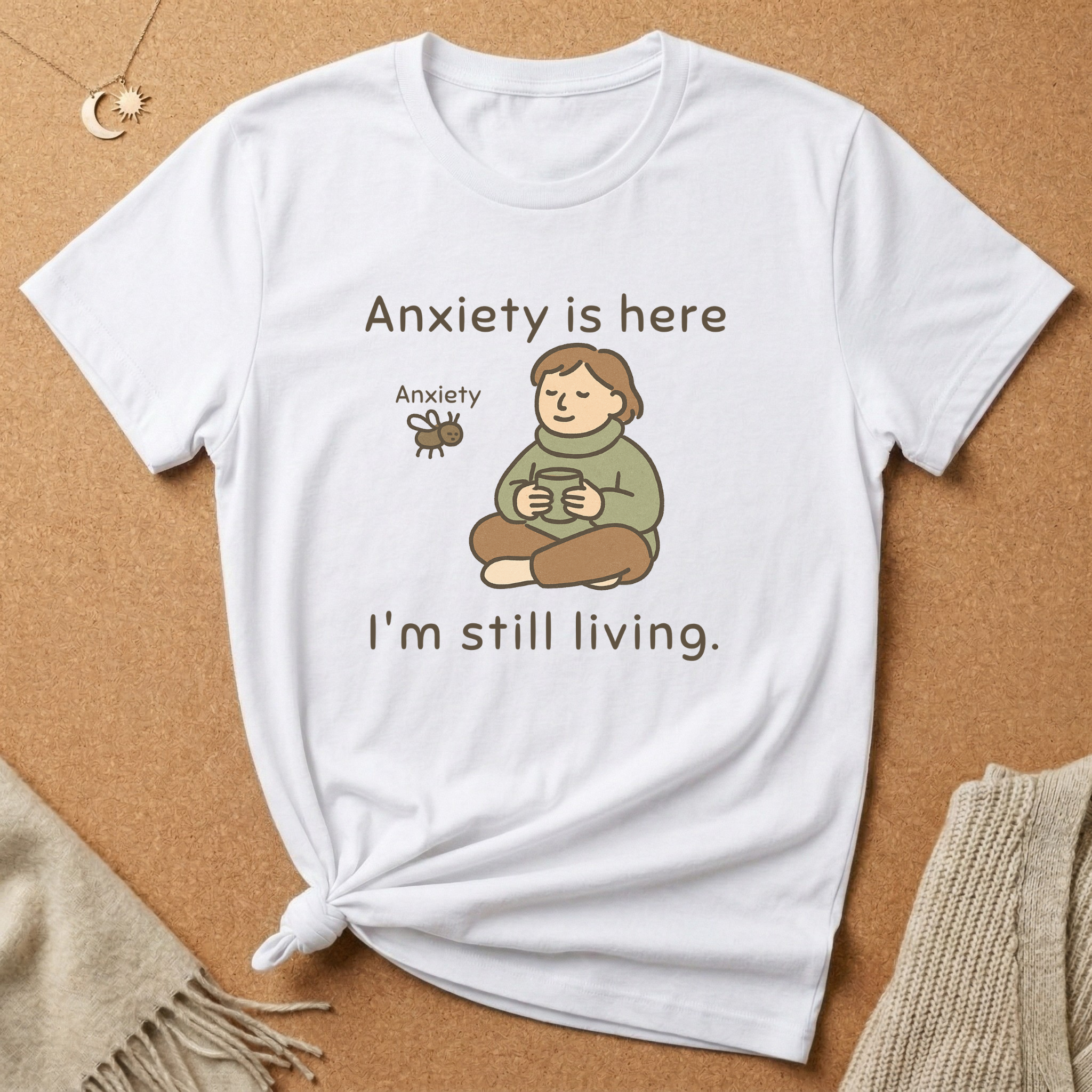 Anxiety is here I'm still living Tee