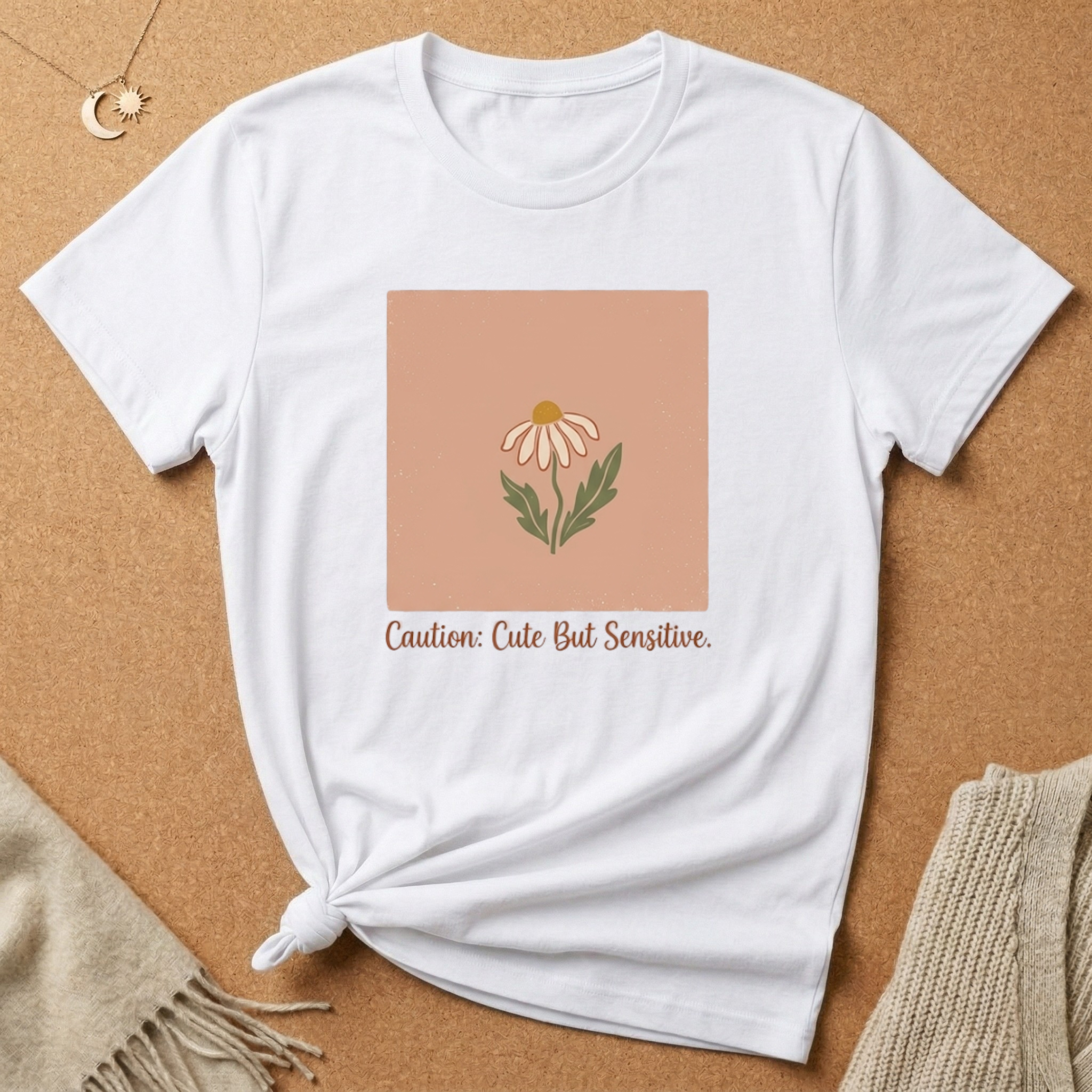 Caution Cute But Sensitive Tee