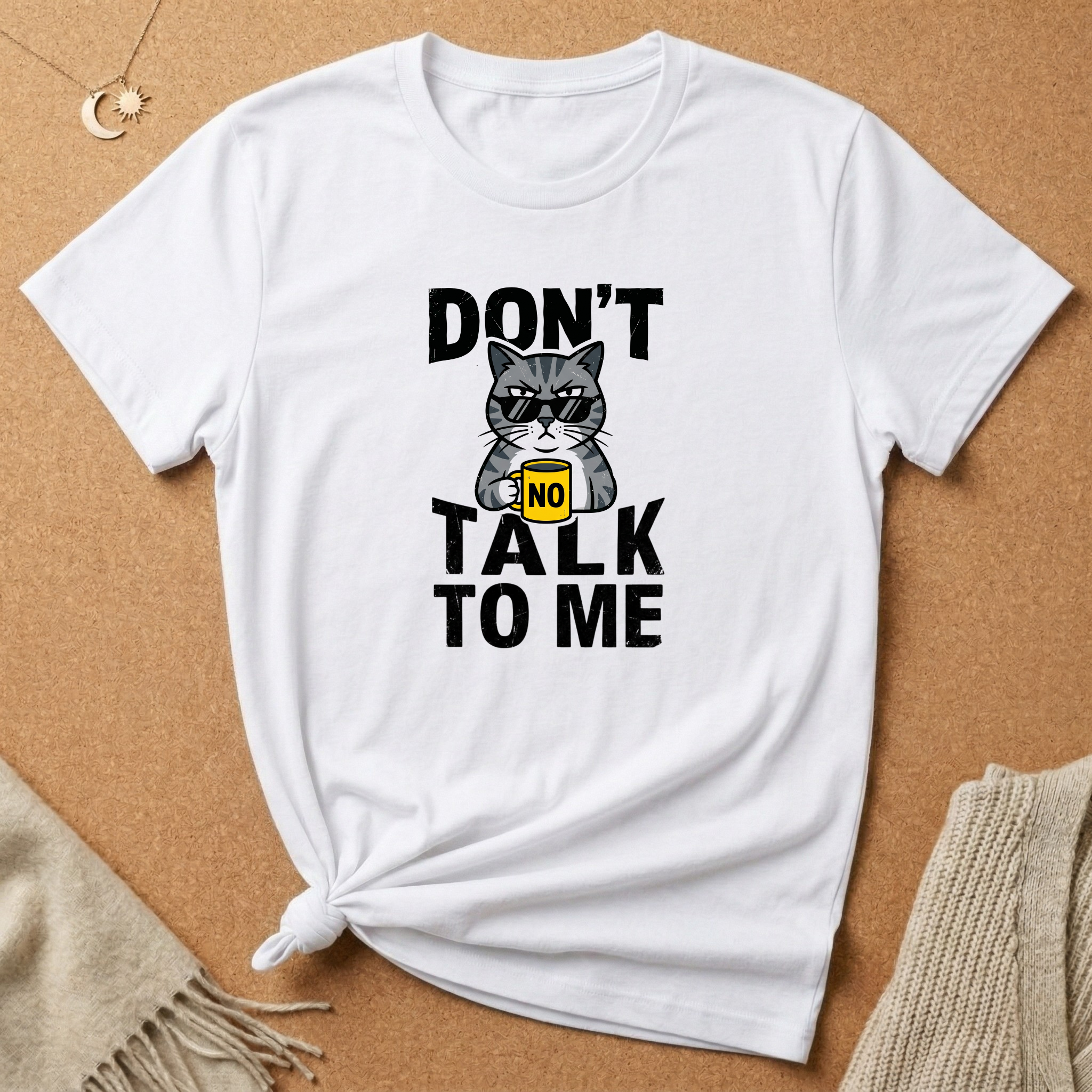 Grumpy Don't Talk To Me Cat Tee