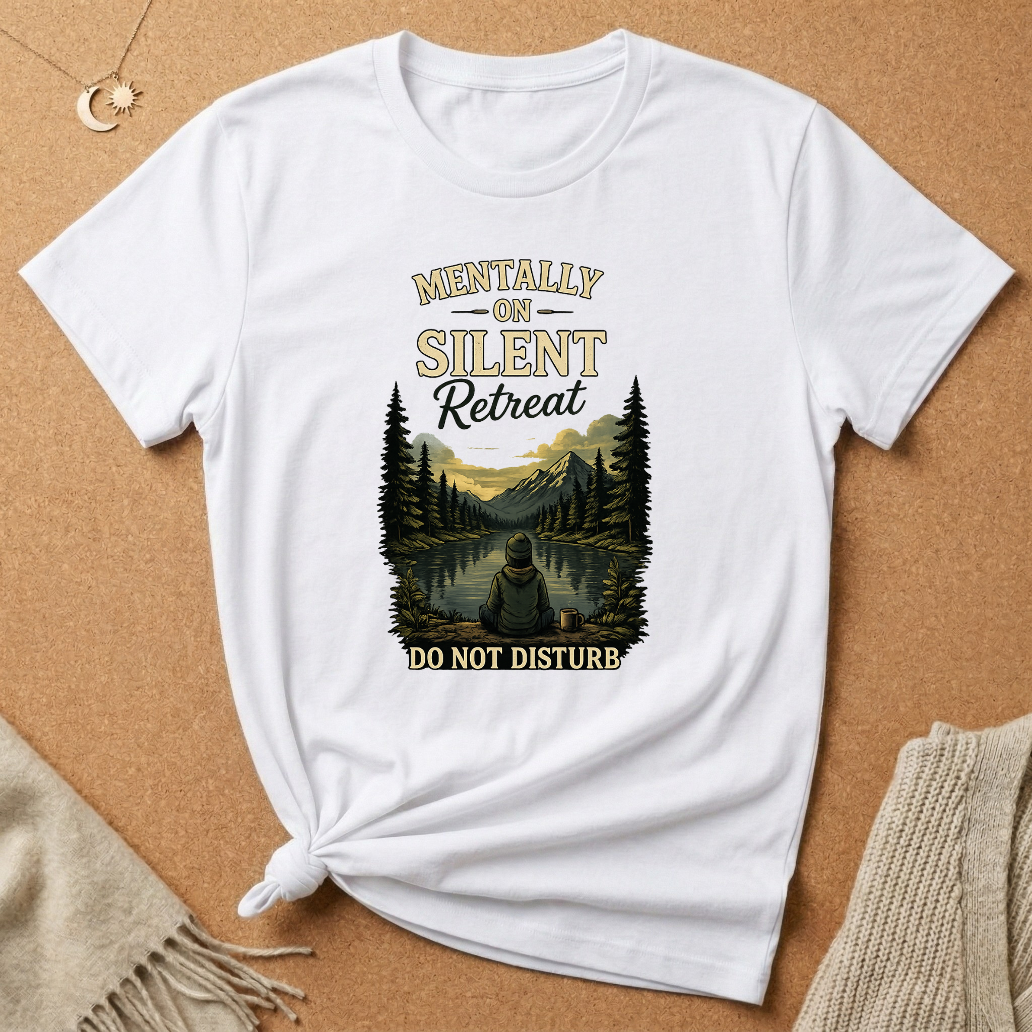Mentally On Silent Retreat Do Not Disturb Tee