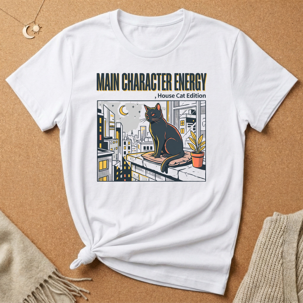 Main Character Energy Cat Edition Tee