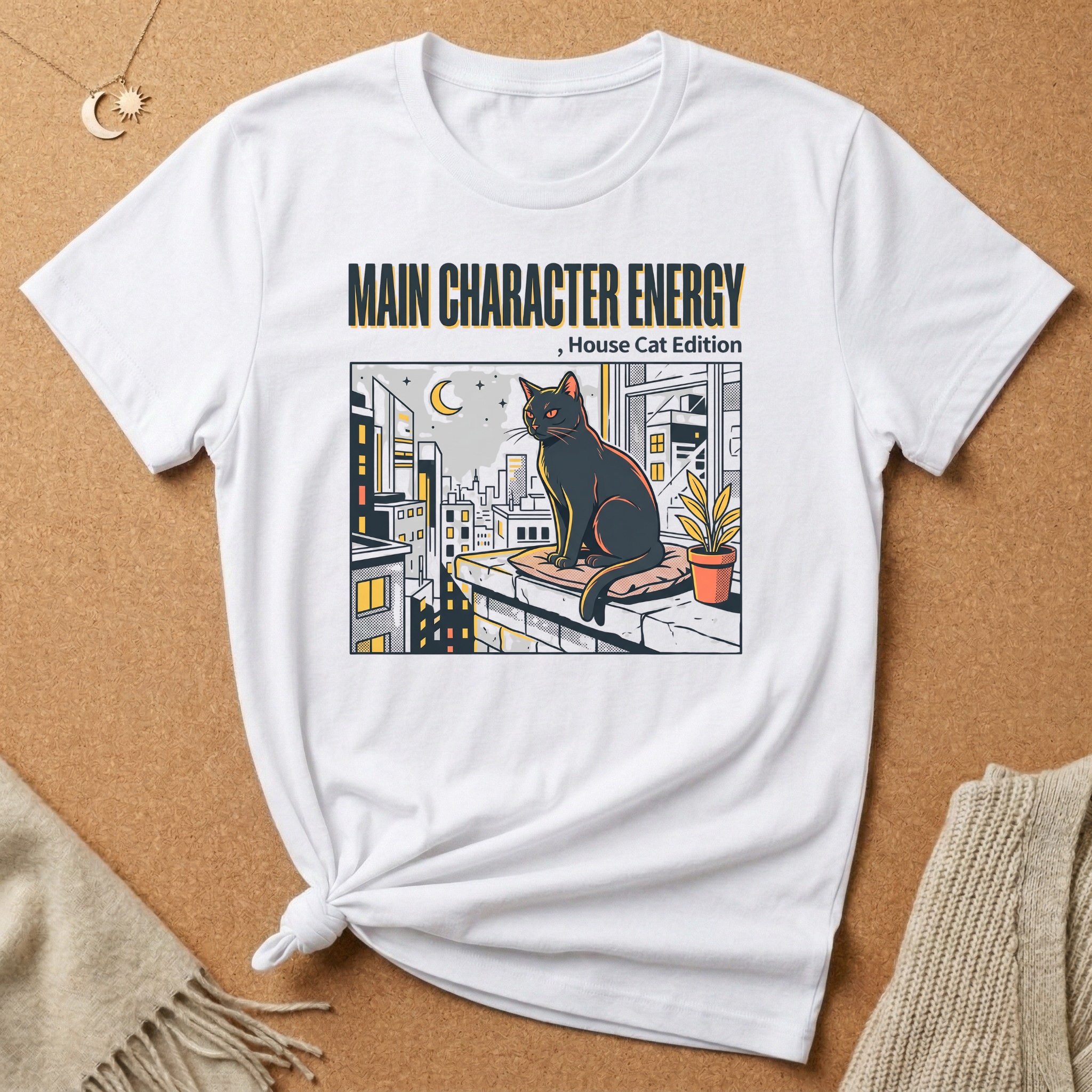 Main Character Energy Cat Edition Tee