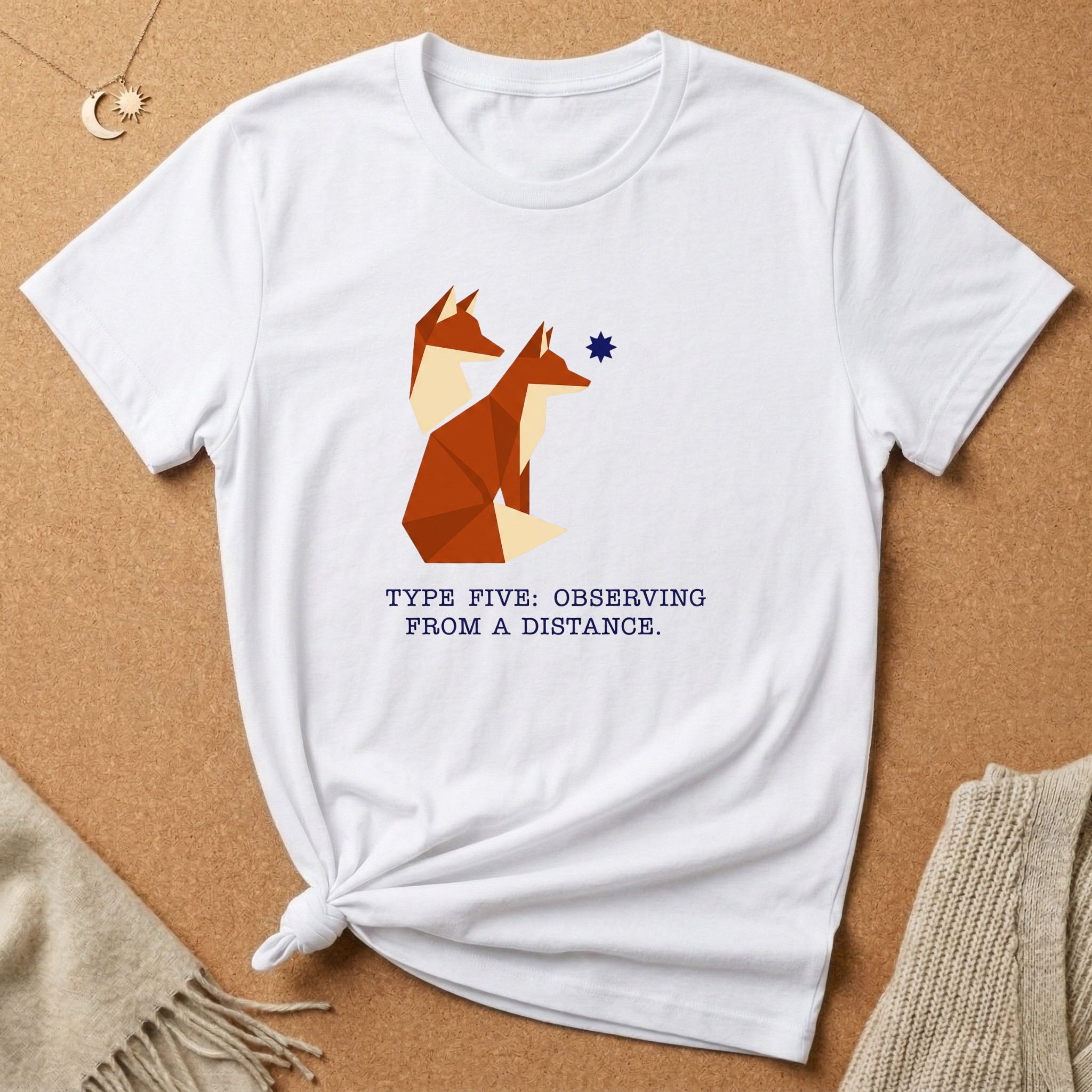 Enneagram Type 5: Observing From a Distance Fox Tee