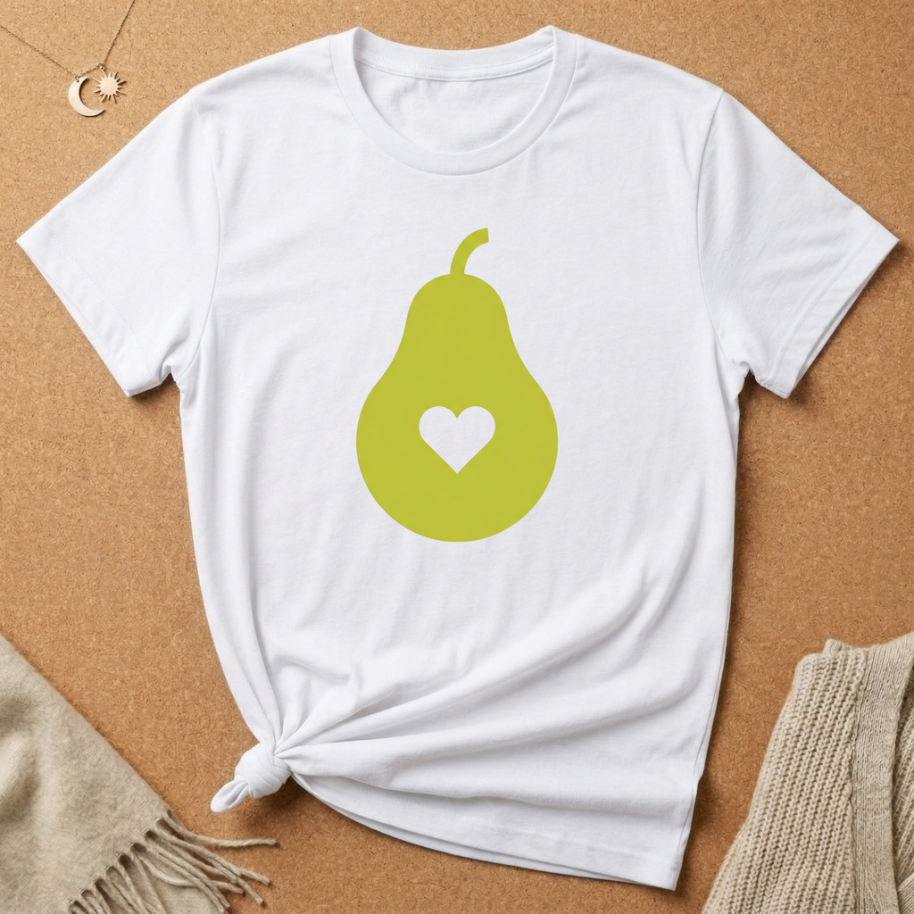 Simple Pear with Heart Tee