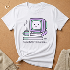 Social Battery Recharging Computer Tee