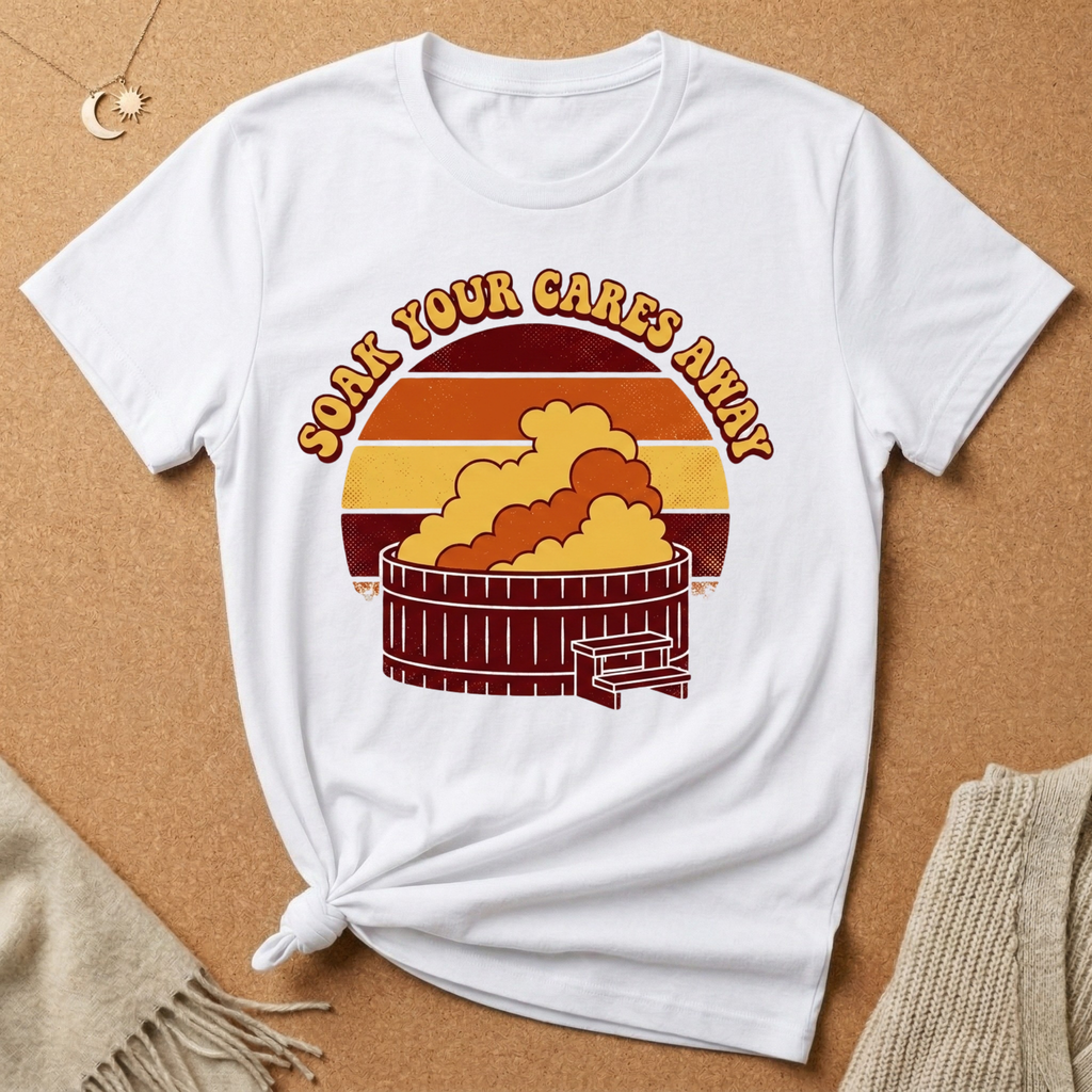 Soak Your Cares Away Hot Tub Tee