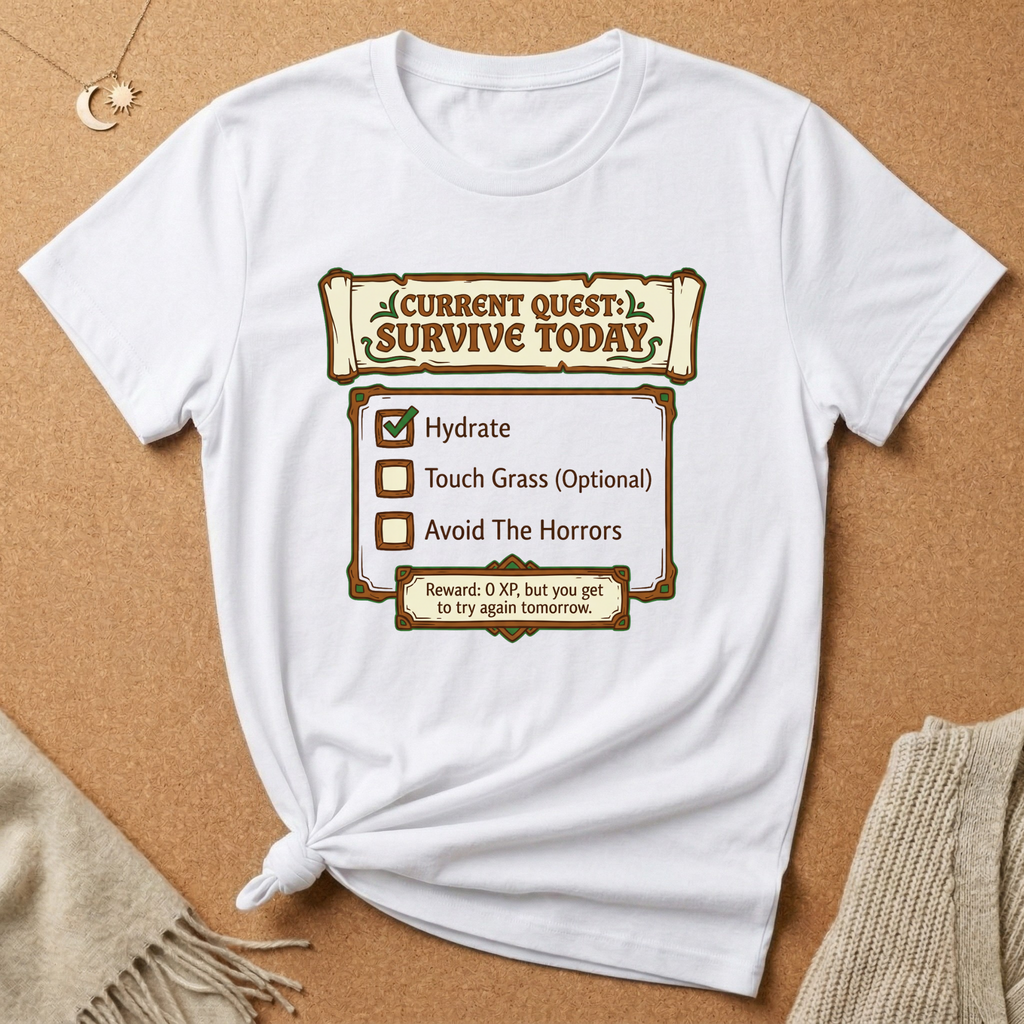 Current Quest: Survive Today RPG Tee