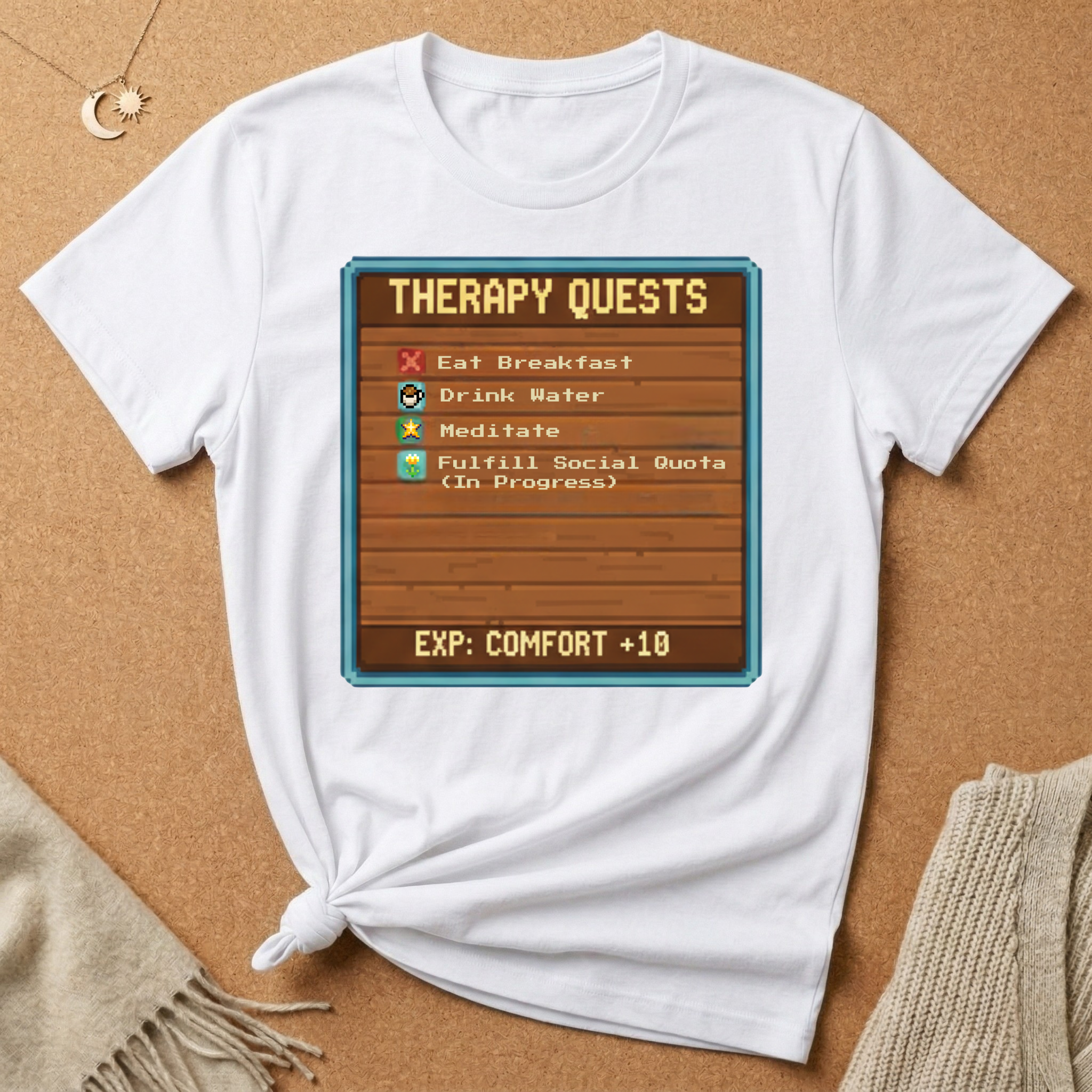 Old School Game Therapy Quests Tee