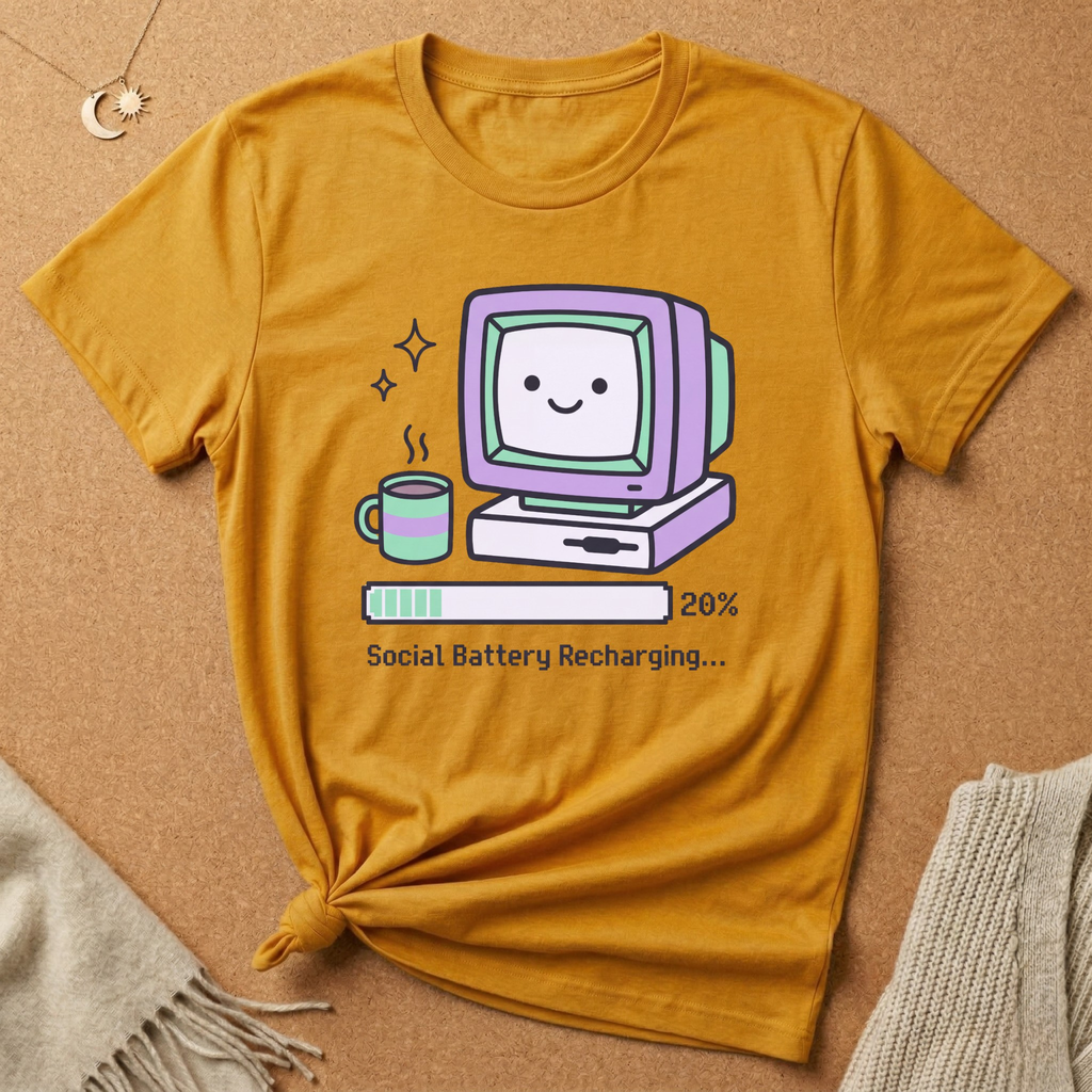 Social Battery Recharging Computer Tee